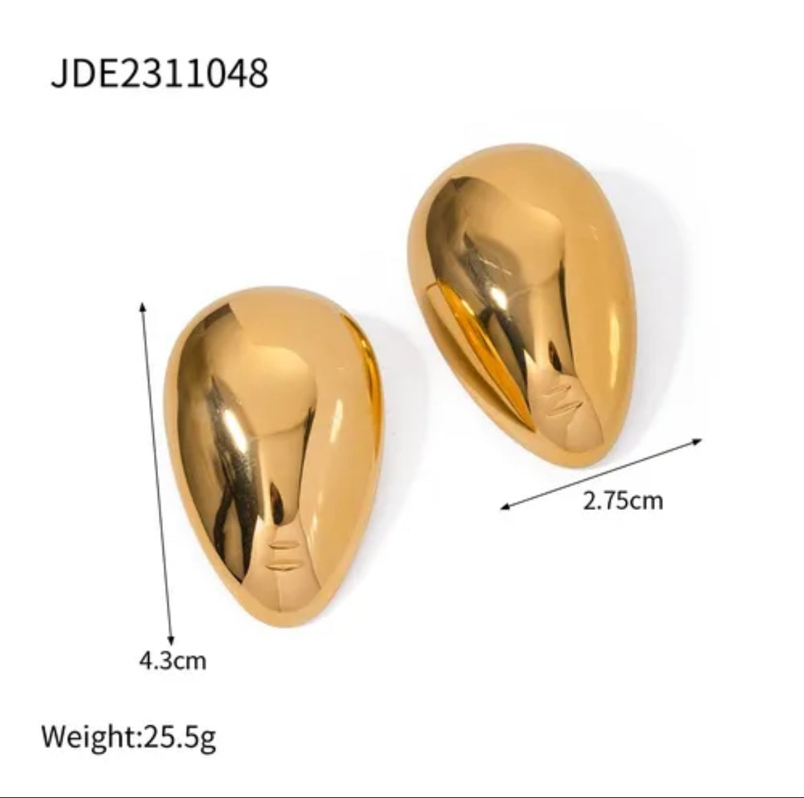 Phyx Geometric Style Gold Ear Studs