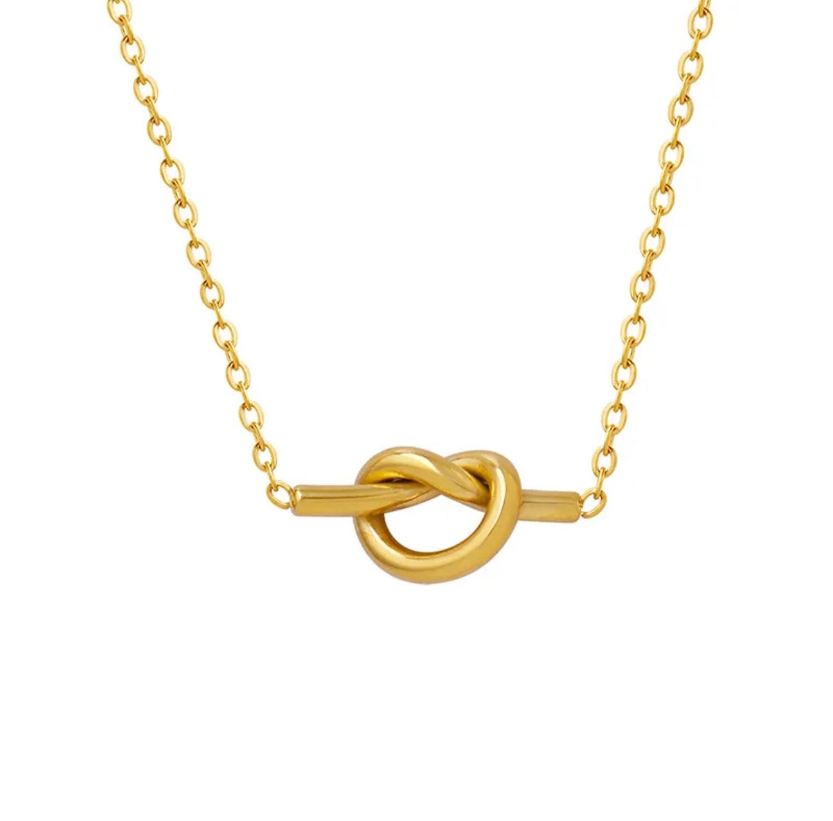 Knot Titanium Steel Gold Necklace