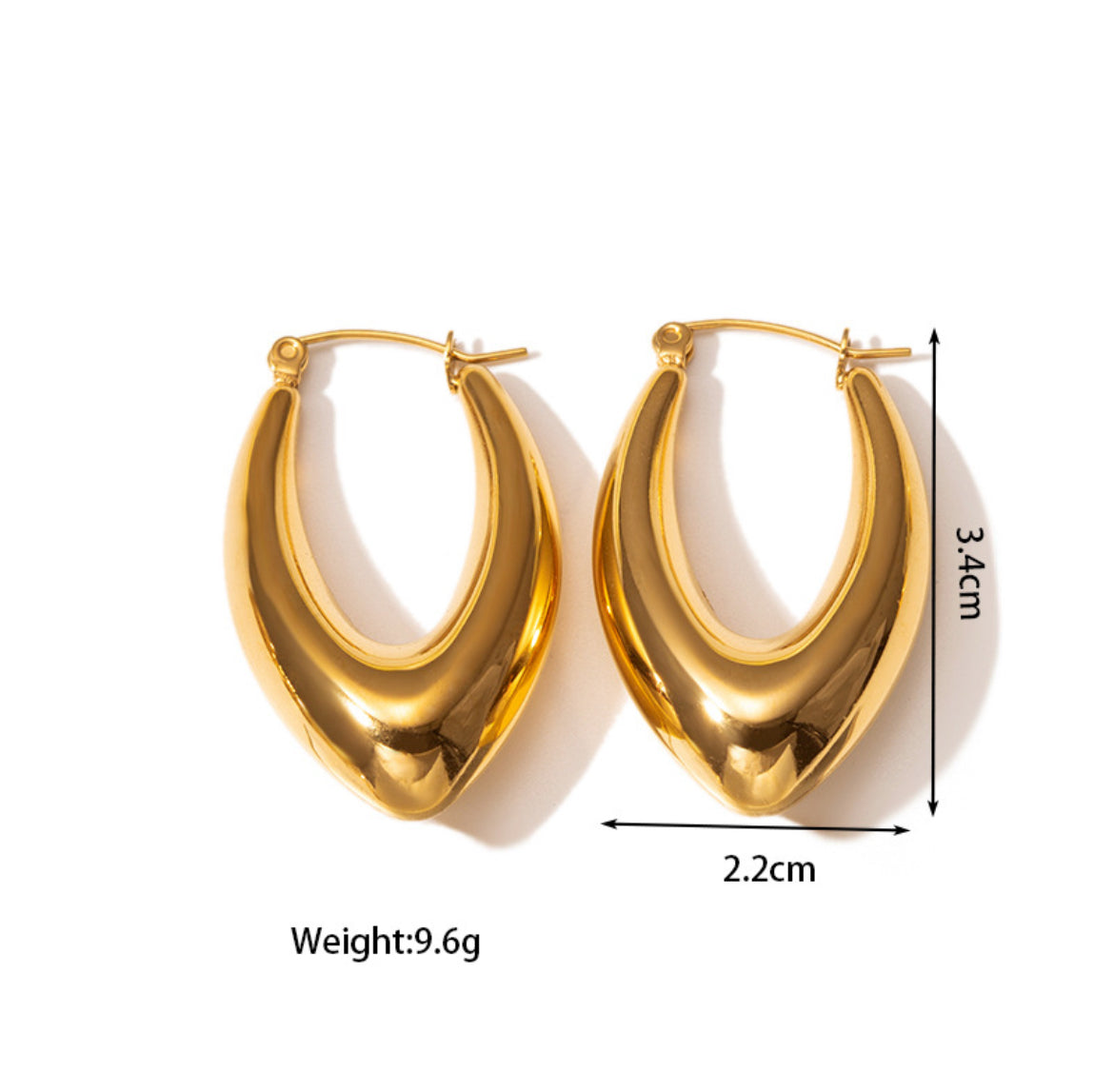 Pointed Oval Gold