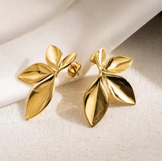 Floral Gold Earrings