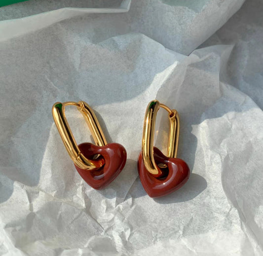 Heart shaped hoops